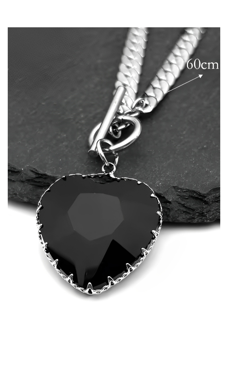 LoveChains™ - Kalp Camlı Choker Kolye (MODEL 4)
